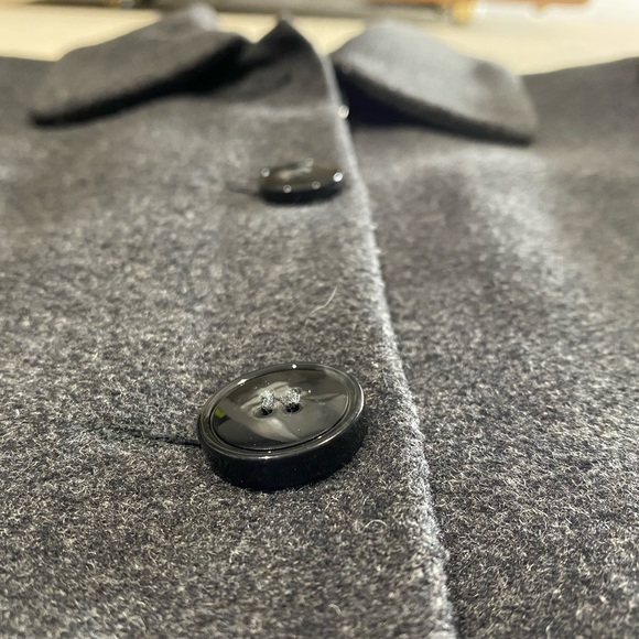 Jacob long grey wool blend pea coat - Picture 4 of 5